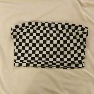 Checkerboard crop top